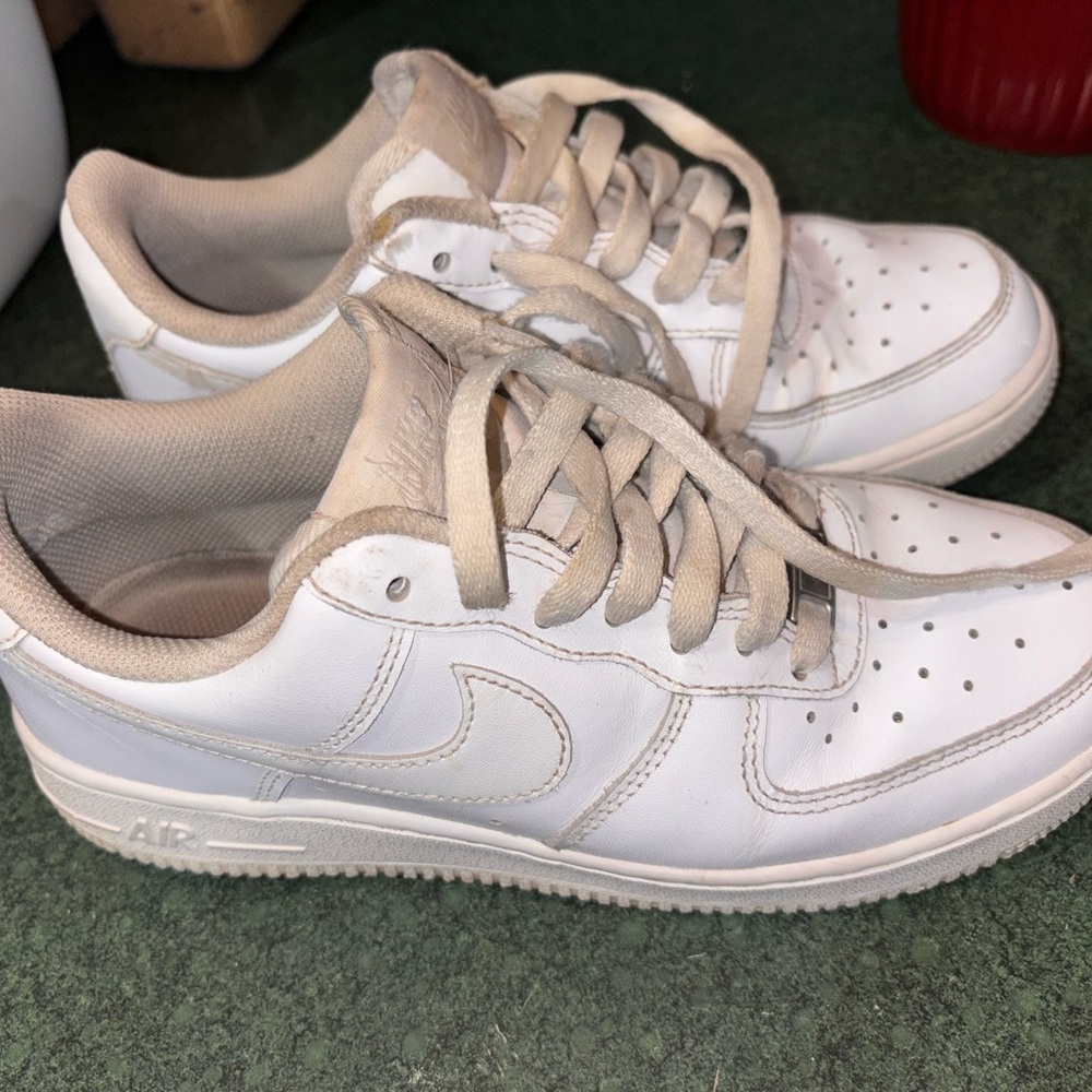 Nike Beige and White Sneakers